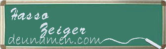 Hasso Zeiger Visitenkarte